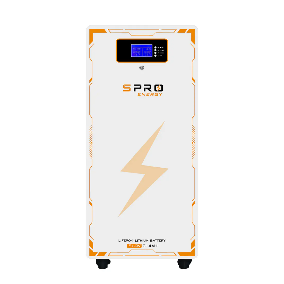 Bateria de litio SUNPRO modelo LC grado A LIFEPO4 51.2V 314AH 6.000 Ciclos 95% DOD 16kw con LCD 1