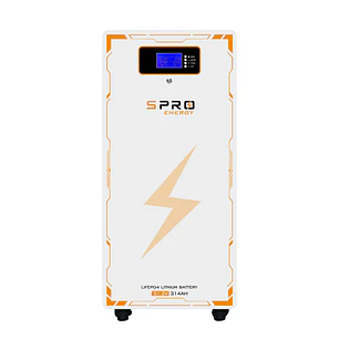 Bateria de litio SUNPRO modelo LC grado A LIFEPO4 51.2V 314AH 6.000 Ciclos 95% DOD 16kw con LCD