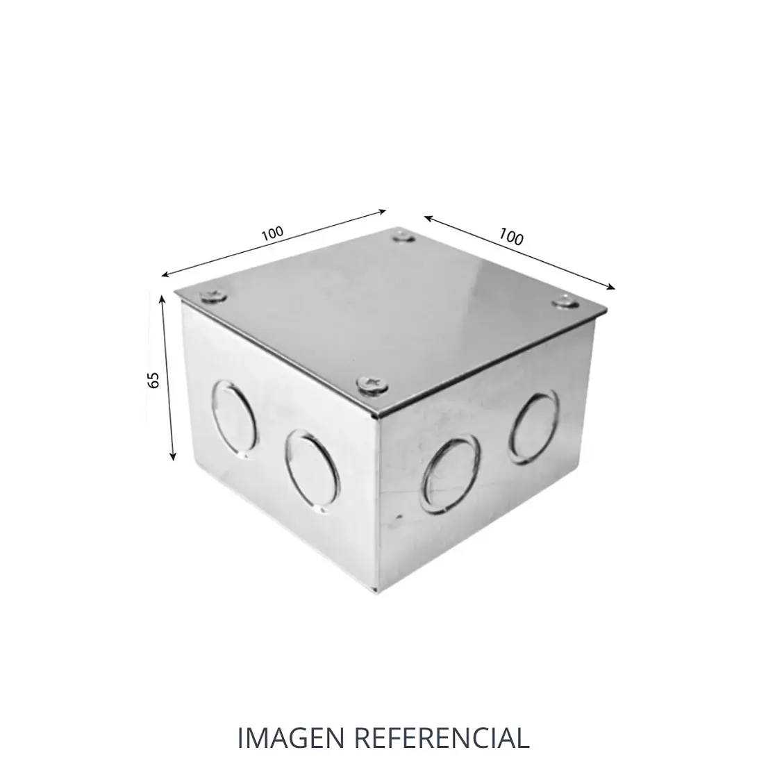 CAJA METALICA GALVANIZADA 100X100X65MM 1