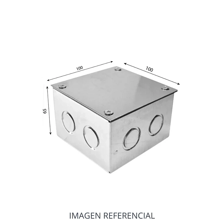 CAJA METALICA GALVANIZADA 100X100X65MM 1