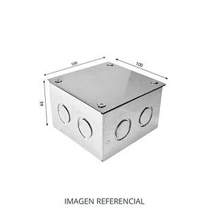 CAJA METALICA GALVANIZADA 100X100X65MM