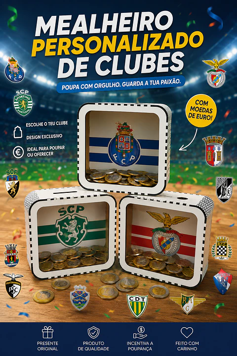 Mealheiro Personalizado Clubes
