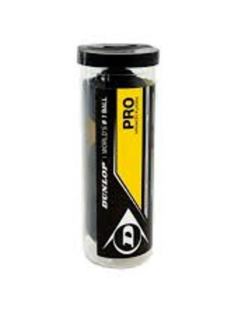 Bola Squash Dunlop Pro (Tubo 3un) 1