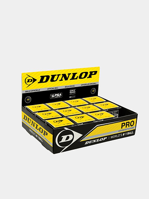 Caixa de 12 Bolas Squash Dunlop Pro