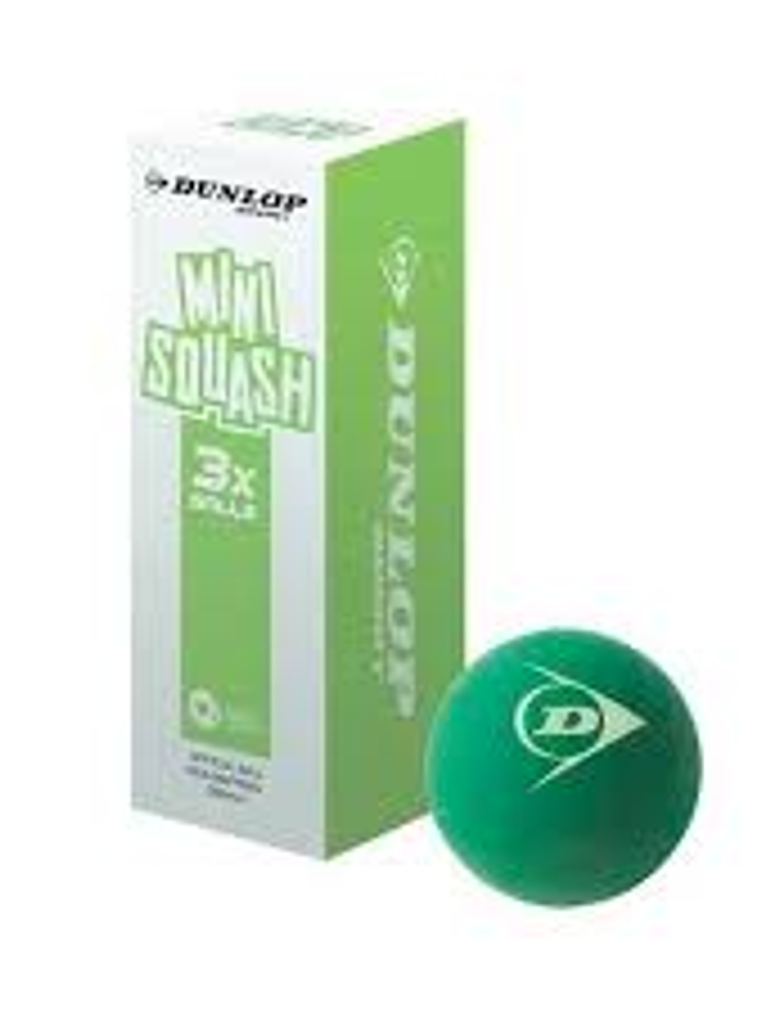 Dunlop Mini Squash Compete Squash Ball (Blister 3un) 1