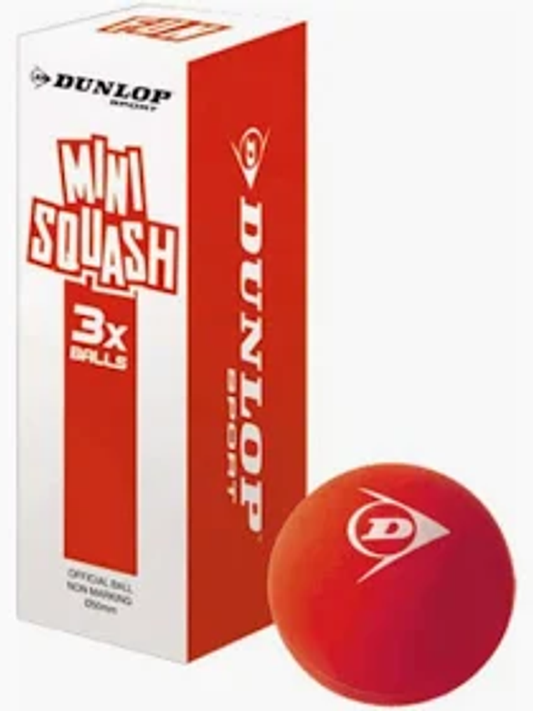 Dunlop Mini Squash Fun Squash Ball (Blister 3un) 1