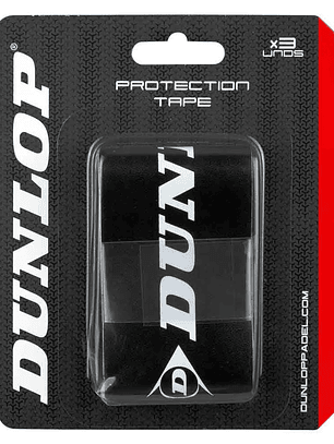 Fita Protectora Raquete Padel Dunlop (Preto,Blister 3un)