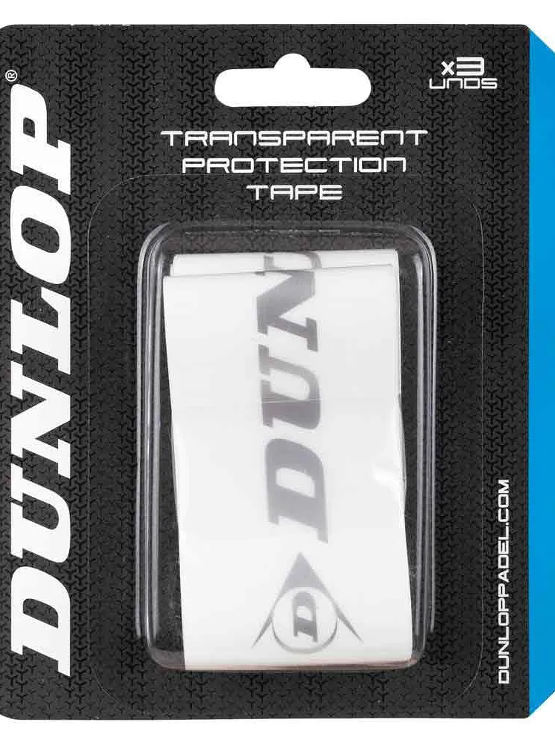 Fita Protectora Raquete Padel Dunlop (Transparente,Blister 3un) 1