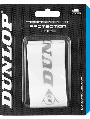 Fita Protectora Raquete Padel Dunlop (Transparente,Blister 3un)