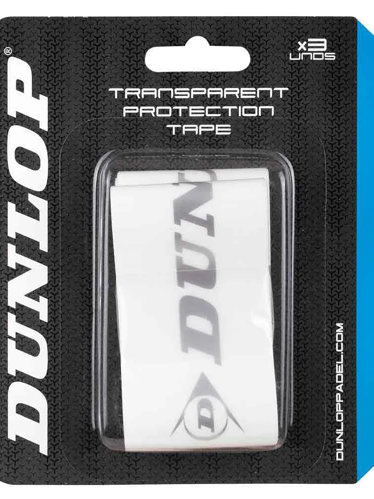 Fita Protectora Raquete Padel Dunlop (Transparente,Blister 3un) 1