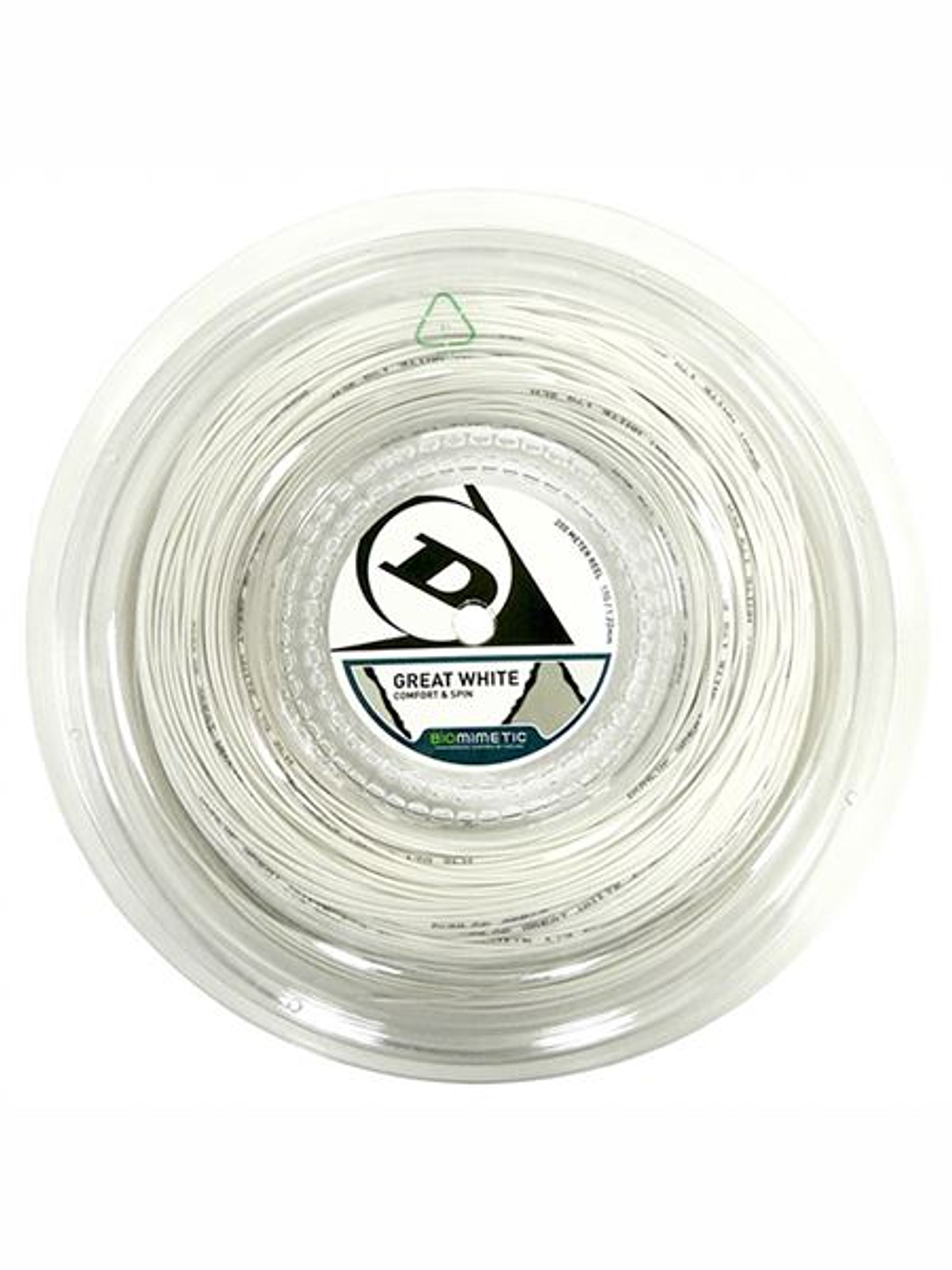 Corda Squash Dunlop Great White 18G Rolo 200m (Branco,1.18mm)  1