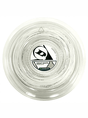 Corda Squash Dunlop Great White 18G Rolo 200m (Branco,1.18mm) 