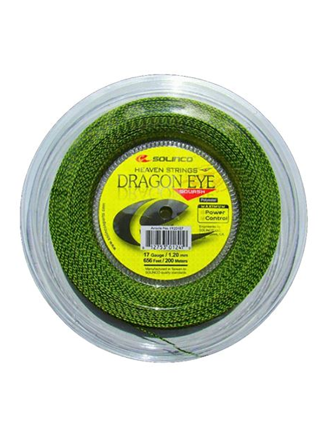 Corda Squash Solinco Dragon Eye Rolo 200m (Verde,1.15mm) 1