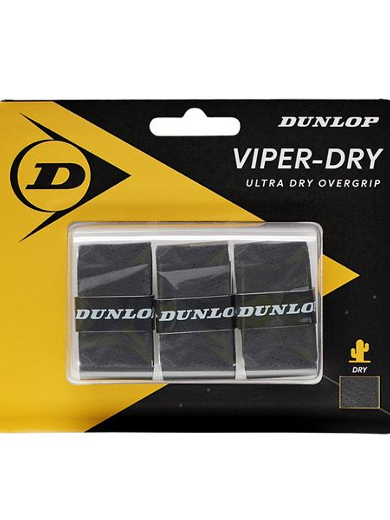 Overgrip Dunlop Viperdry (Preto,Blister 3un) 1