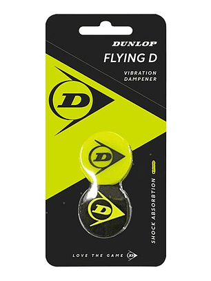 Antivibrador Ténis Dunlop Flying D (Amarelo,Preto,Blister 2un)