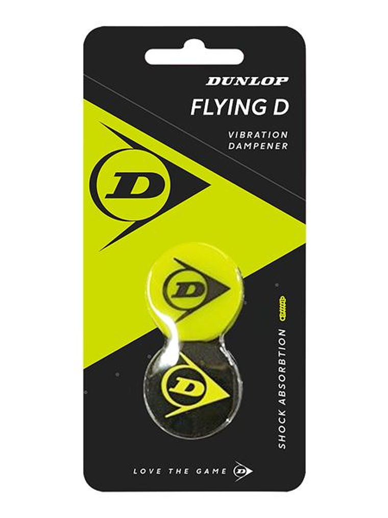 Antivibrador Ténis Dunlop Flying D (Amarelo,Preto,Blister 2un) 1