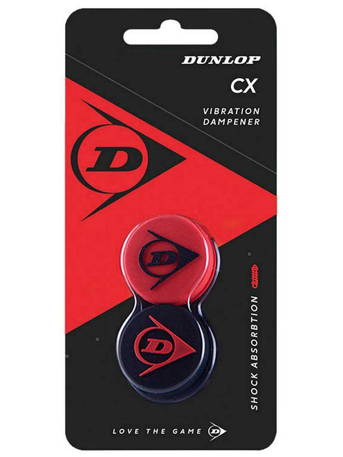 Antivibrador Ténis Dunlop Flying D (Preto,Vermelho,Blister 2un) 1