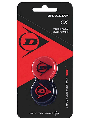 Antivibrador Ténis Dunlop Flying D (Preto,Vermelho,Blister 2un)