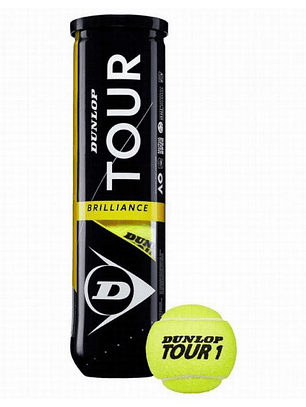 Bola Ténis Dunlop Tour Brilliance (Tubo 4un)