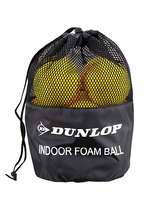 Bola Ténis Dunlop Indoor (Esponjosa,Bolsa 12un)
