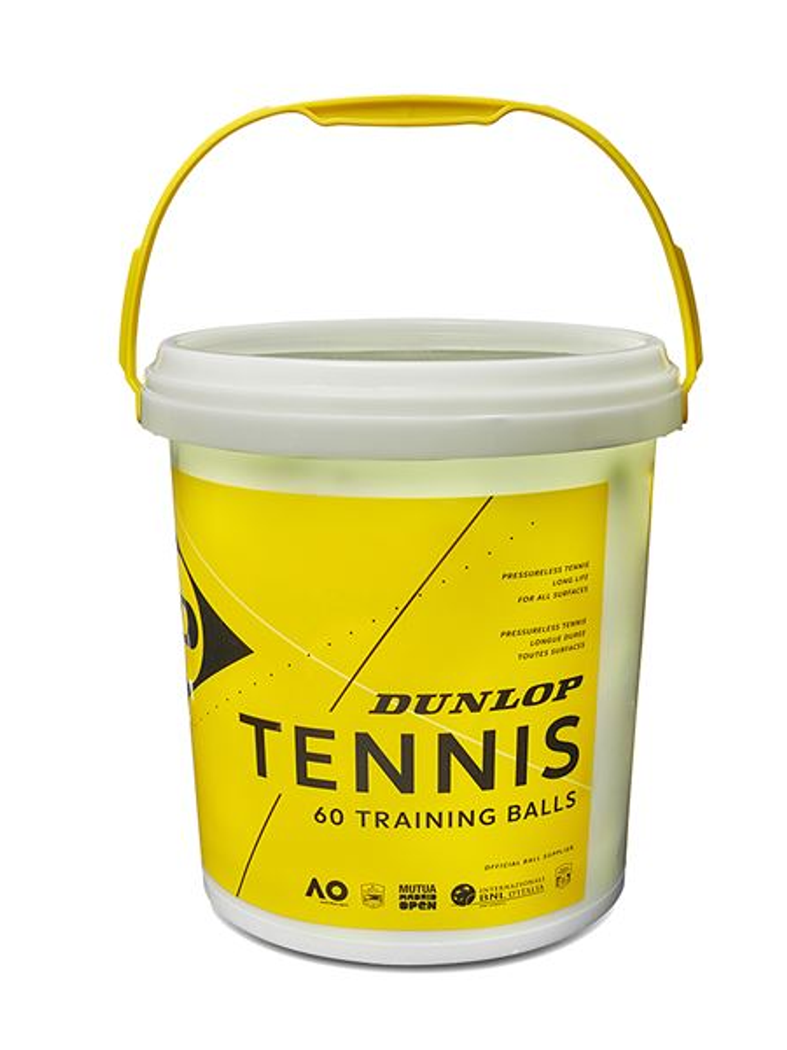 Bola Ténis Dunlop Training (Amarelo,Balde 60un) 1