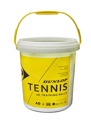 Bola Ténis Dunlop Training (Amarelo,Balde 60un)