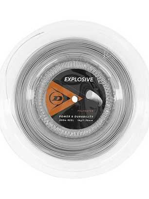 Corda Ténis Dunlop Explosive 16G Rolo 200m (Cinzento,1.30mm)