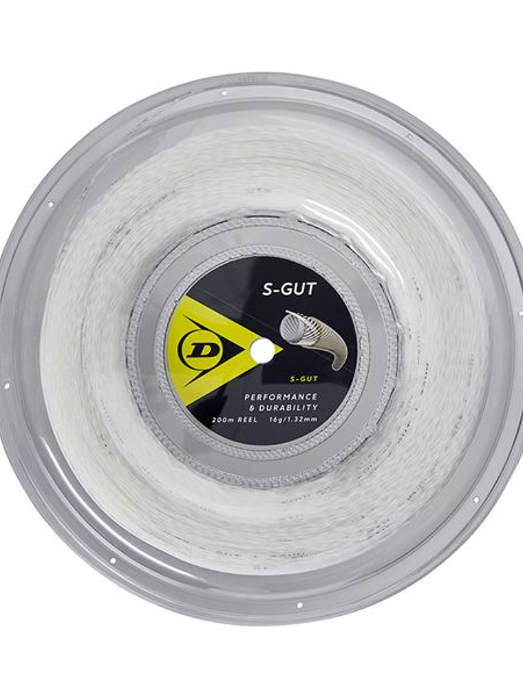 Corda Ténis Dunlop S-Gut 16G Rolo 200m (Branco,1.32mm) 1
