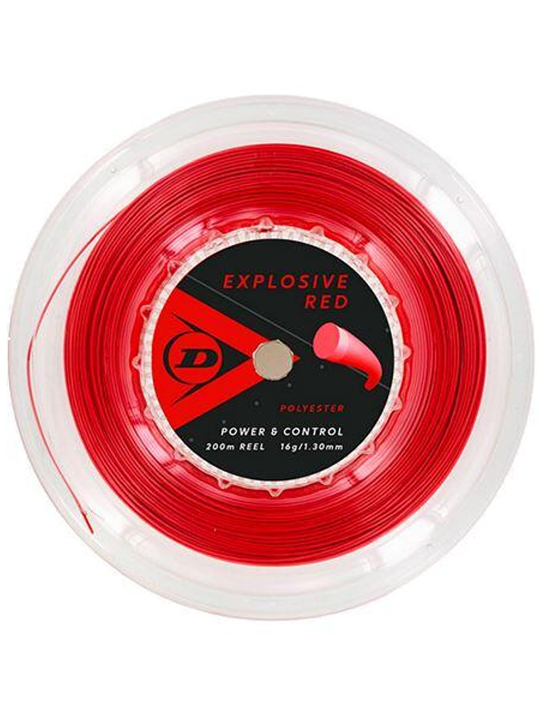 Corda Ténis Dunlop Red 16G Rolo 200m (Vermelho,1.30mm) 1