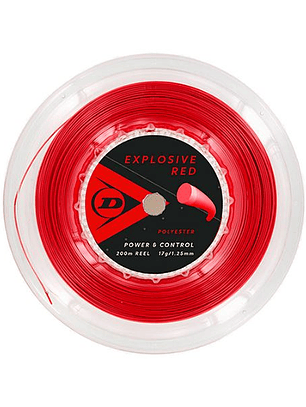 Corda Ténis Dunlop Red 17G Rolo 200m (Vermelho,1.25mm)