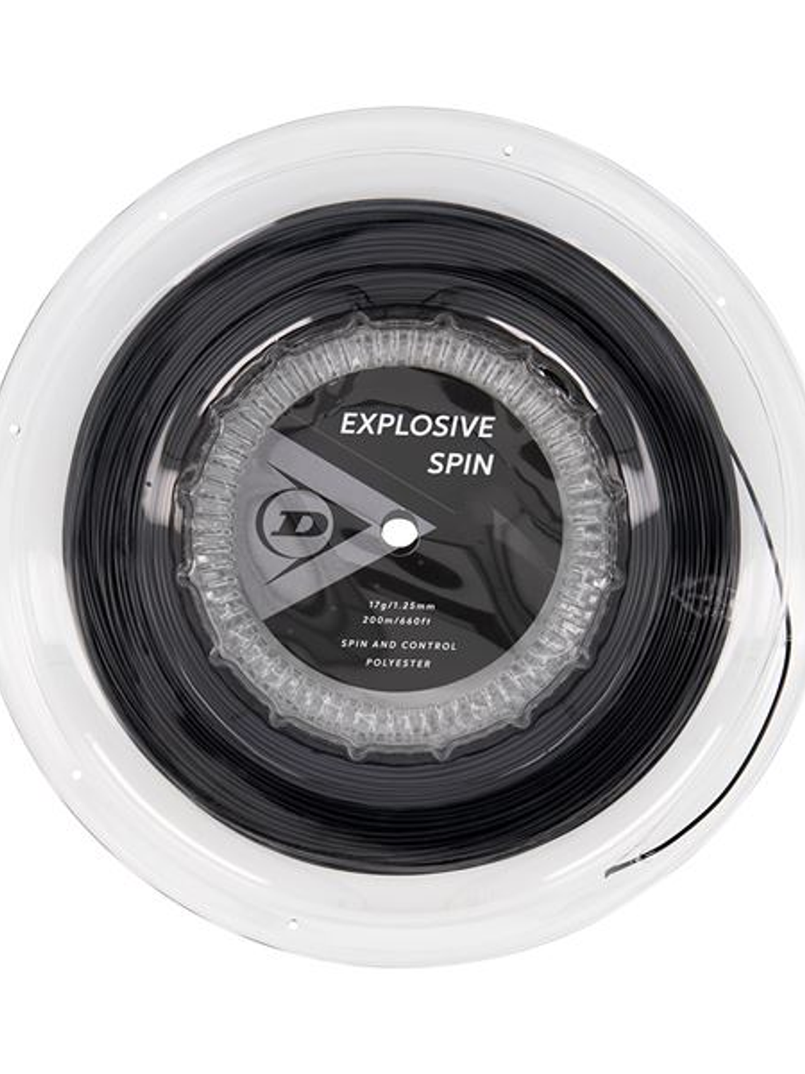 Corda Ténis Dunlop Explosive Spin 17G Rolo 200m (Preto,1.25mm) 1