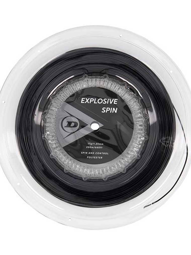 Corda Ténis Dunlop Explosive Spin 17G Rolo 200m (Preto,1.25mm) 1