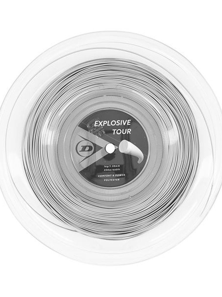 Corda Ténis Dunlop Explosive Tour 16G Rolo 200m (Cinzento,1.30mm) 1