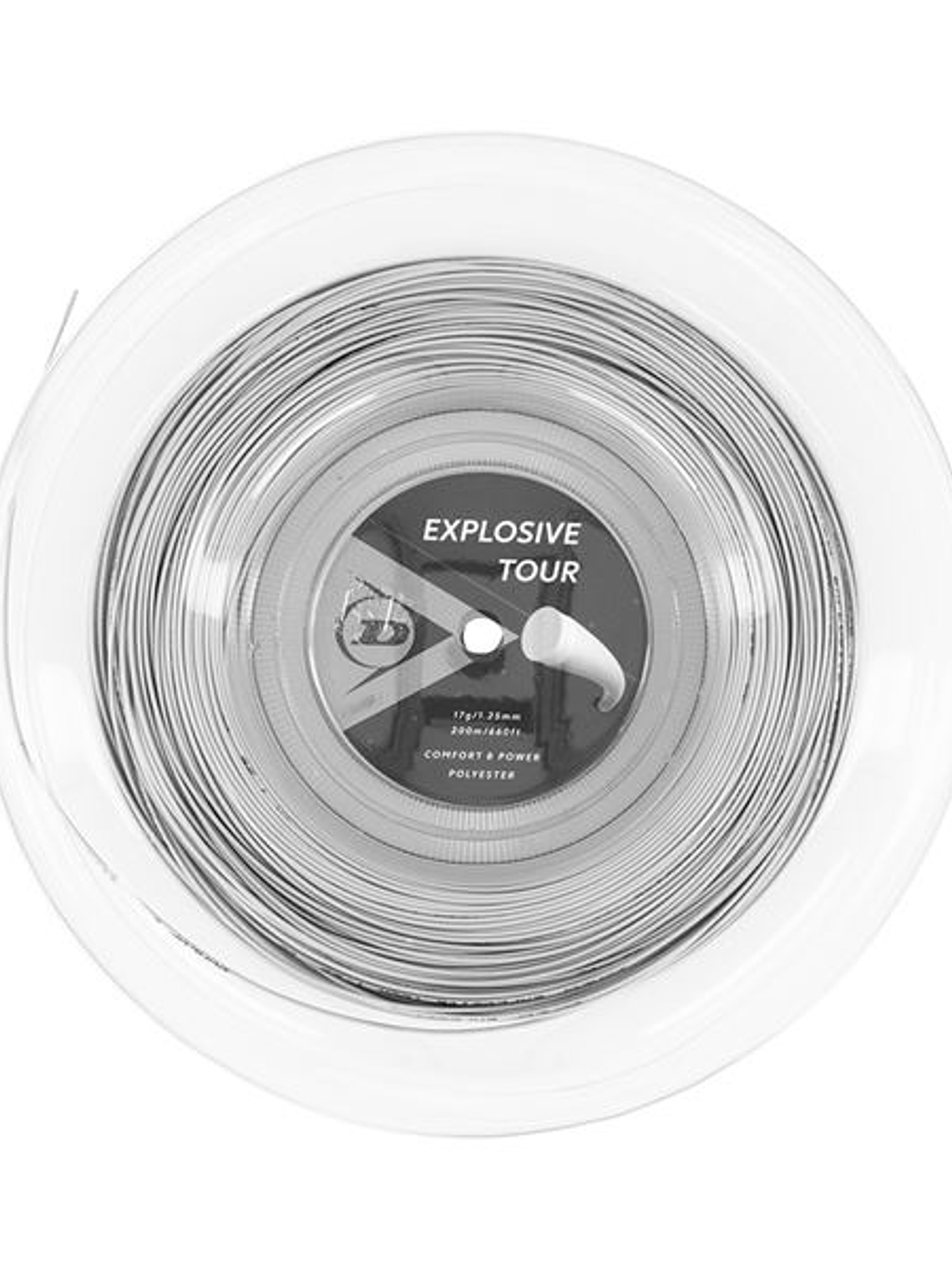 Corda Ténis Dunlop Explosive Tour 17G Rolo 200m (Cinzento,1.25mm) 1
