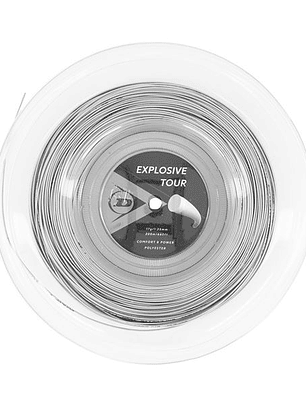 Corda Ténis Dunlop Explosive Tour 17G Rolo 200m (Cinzento,1.25mm)