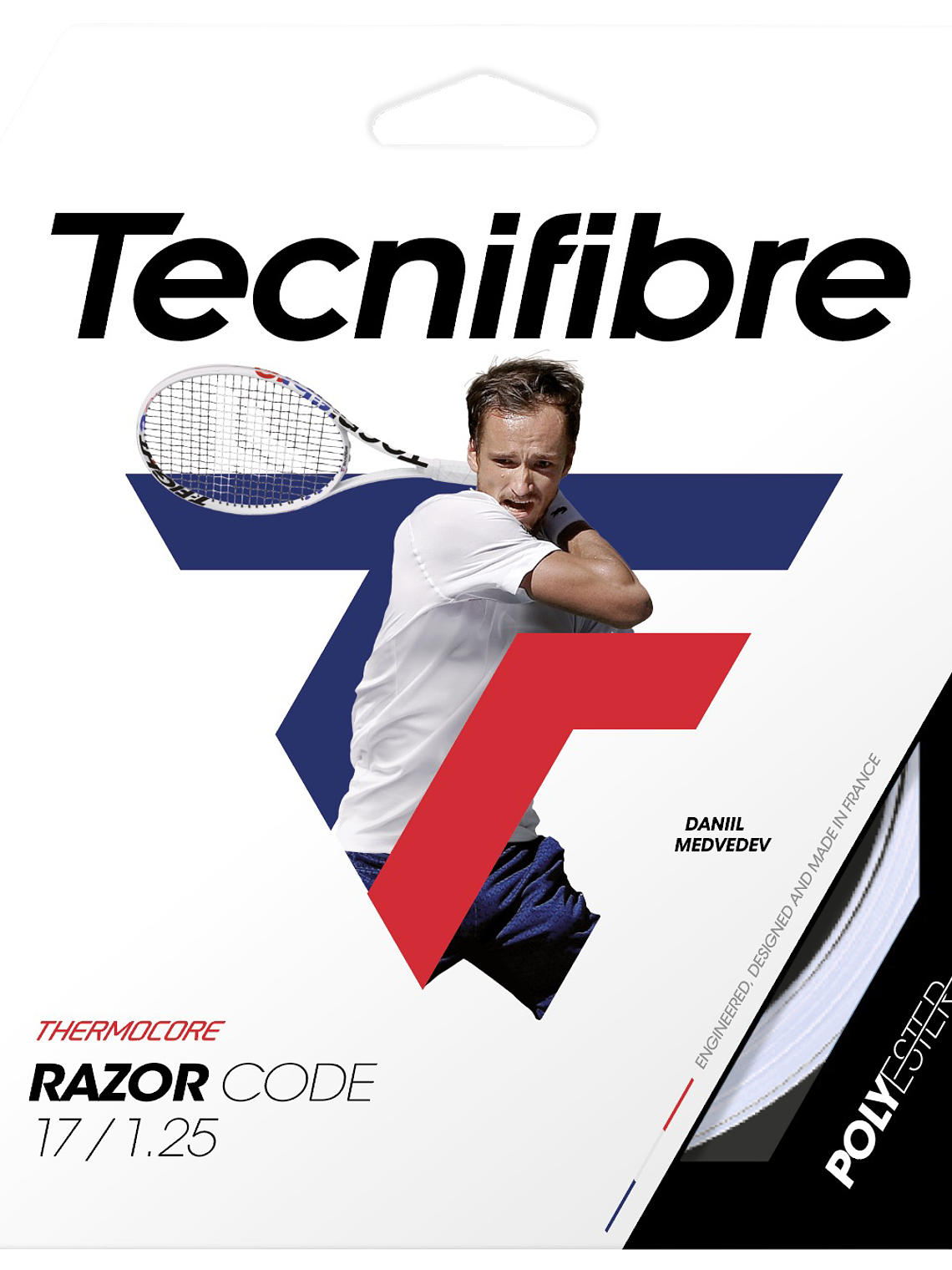 Corda Ténis Tecnifibre RAZOR CODE 1,25 WHITE 1