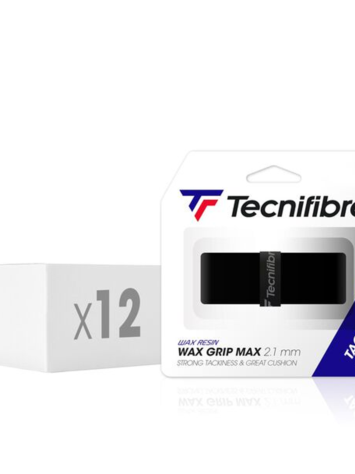 Grip de Ténis Tecnifibre WAX MAX GRIP NOIR (Caixa de 12 packs d'1 grip) 1