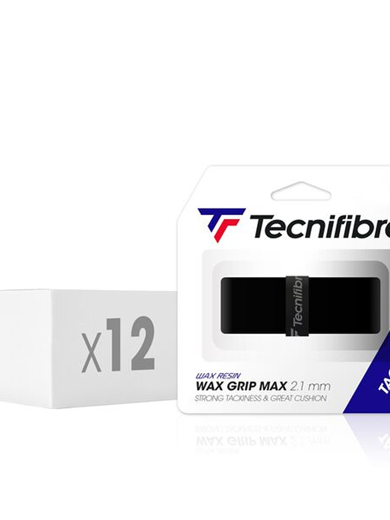 Grip de Ténis Tecnifibre WAX MAX GRIP NOIR (Caixa de 12 packs d'1 grip) 1