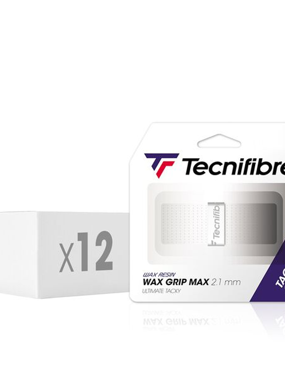 Grip de Ténis Tecnifibre WAX MAX GRIP WHITE (caixa de 12 packs d'1 grip) 1