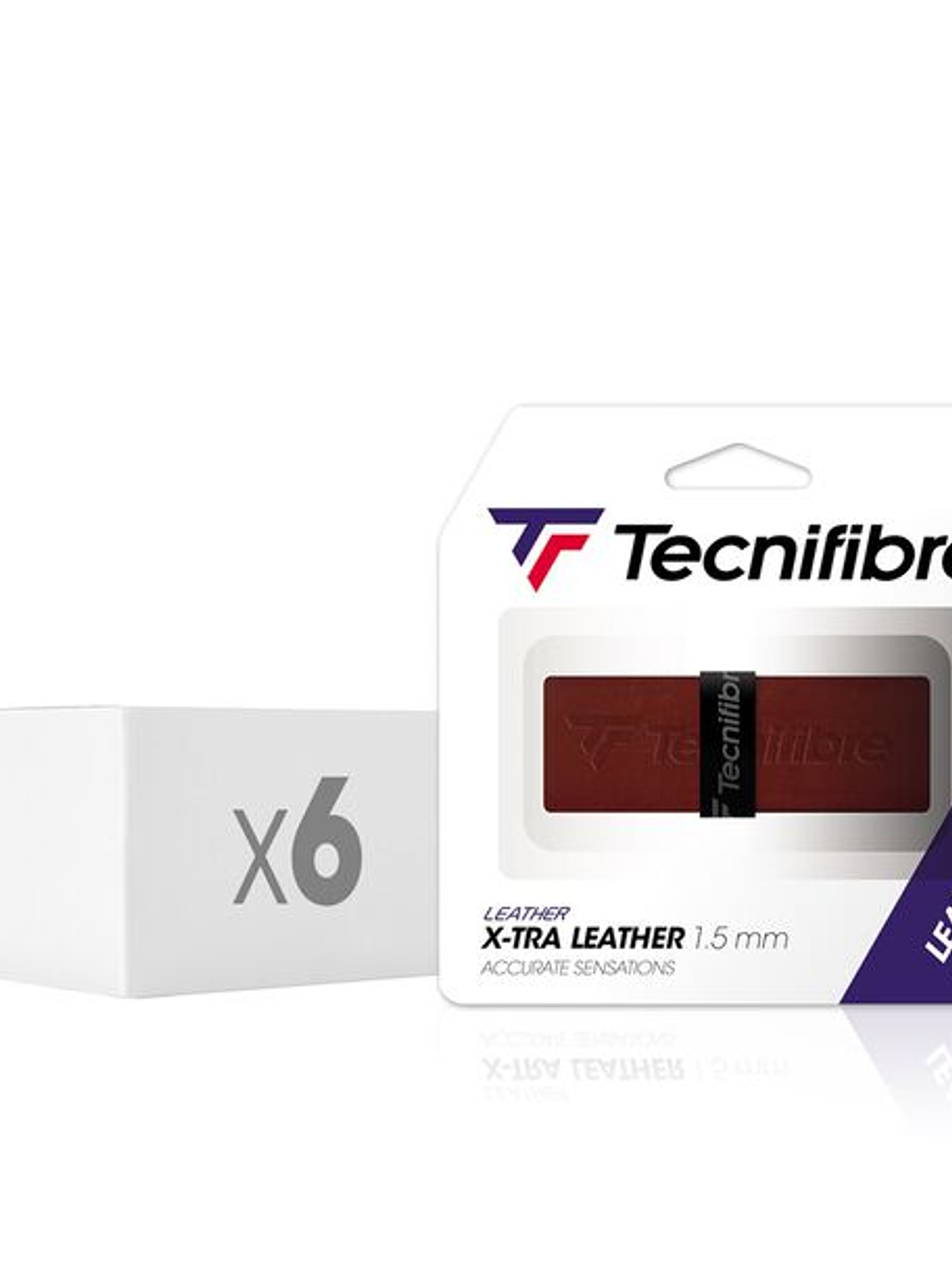 Grip de Ténis Tecnifibre LEATHER GRIP (caixa de 6 packs d'1 grip) 1