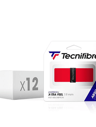 Grip de Ténis Tecnifibre X-TRA FEEL ROUGE (caixa de 12 packs d'1 grip)