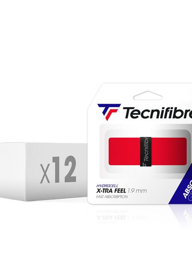 Grip de Ténis Tecnifibre X-TRA FEEL ROUGE (caixa de 12 packs d'1 grip) 1