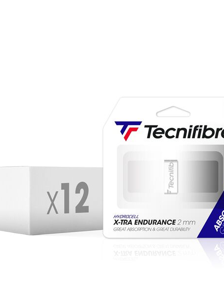Grip de Ténis Tecnifibre X-TRA ENDURANCE WHITE (caixa de 12 packs d'1 grip) 1