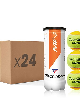 Bola de Ténis Tecnifibre BALLES MINI-TENNIS : CARTON DE 24 TUBES DE 3 BALLES DE TENNIS