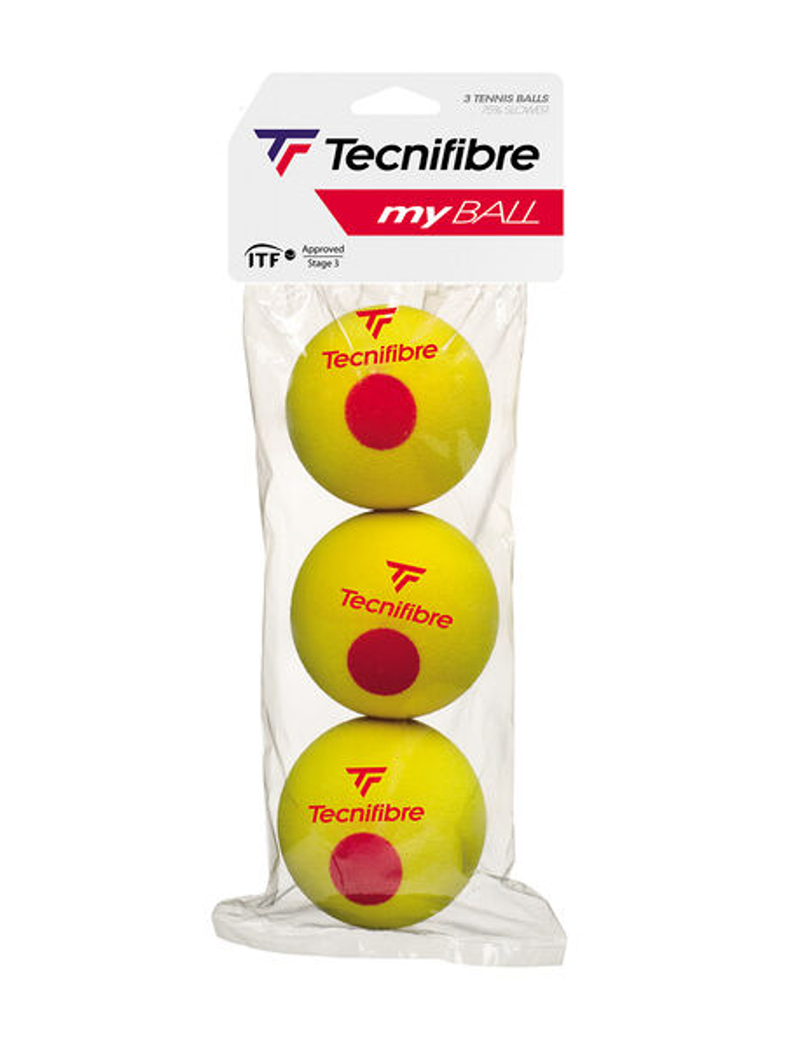 Bola de Ténis Tecnifibre MY BALL : SACHET DE 3 BALLES DE TENNIS MOUSSE 1
