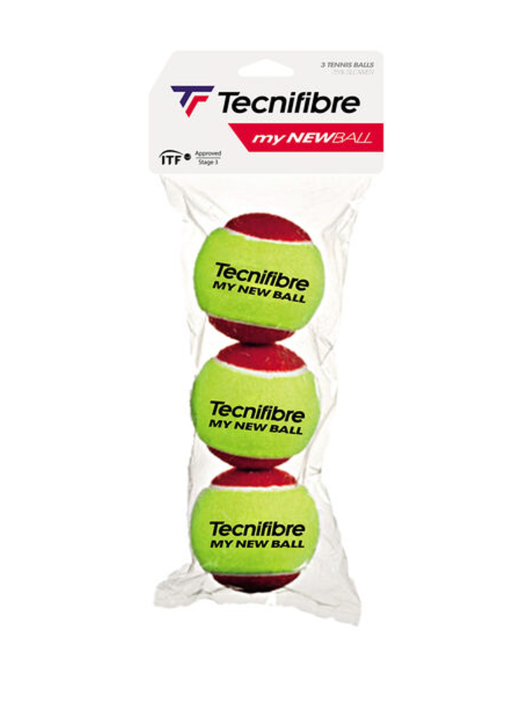 Bola de Ténis Tecnifibre MY NEW BALL : SACHET DE 3 BALLES DE MINI TENNIS 2