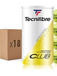 Bola Ténis Tecnifibre CLUB : CARTON DE 18 BIPACKS DE TUBES DE 4 BALLES DE TENNIS - Miniatura 1