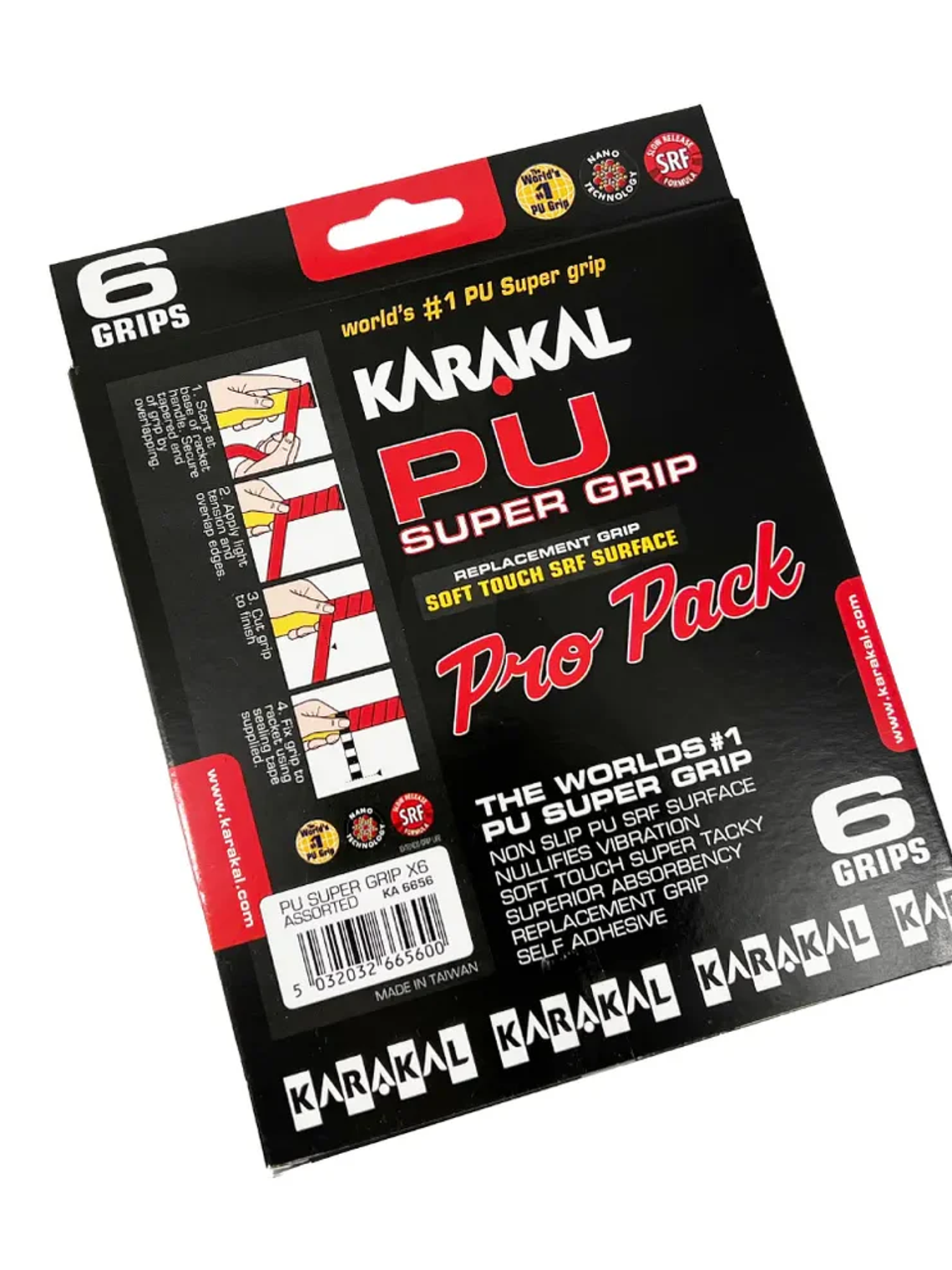 Grip Karakal PU Super Grip Pro Pack 6 Unidades 2