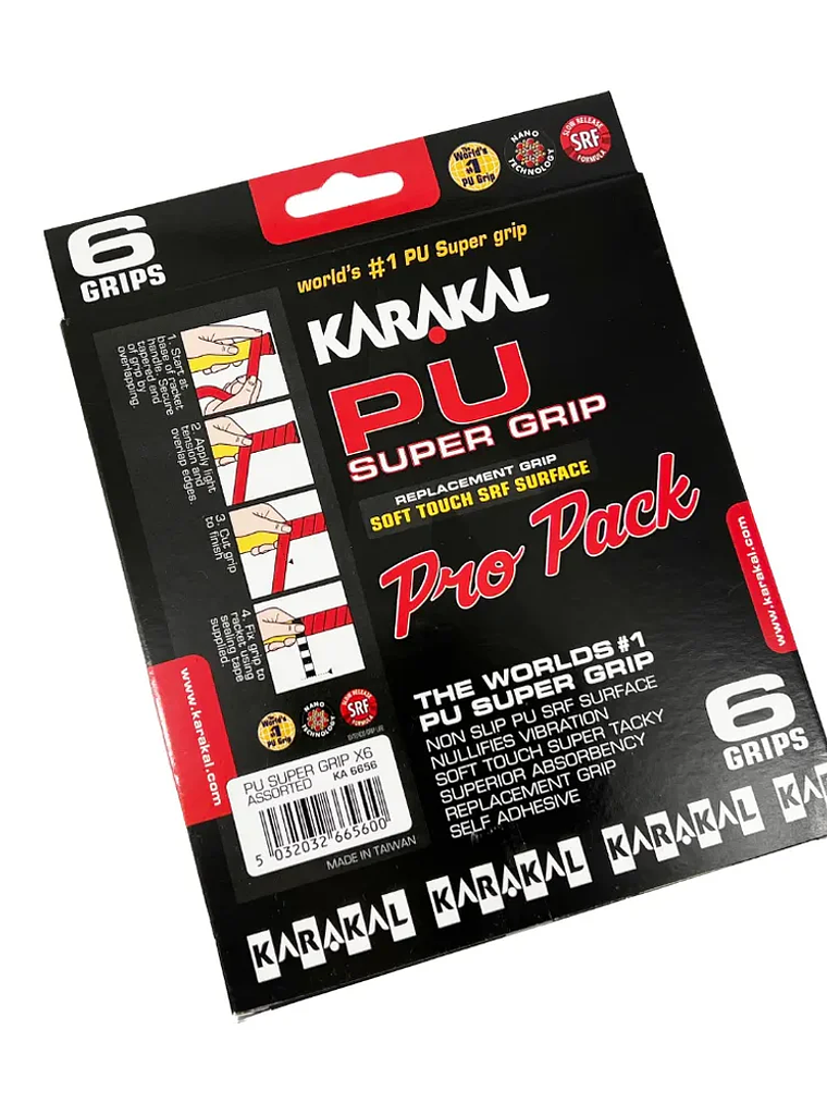 Grip Karakal PU Super Grip Pro Pack 6 Unidades 2