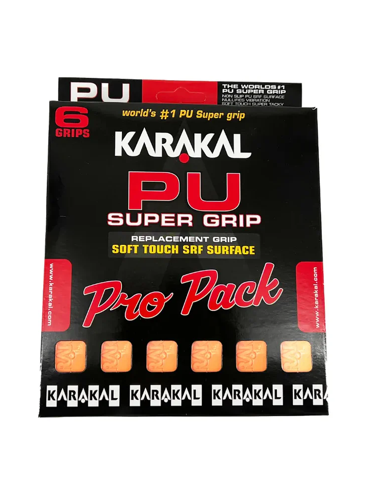 Grip Karakal PU Super Grip Pro Pack 6 Unidades 3